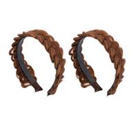 2pcs Braided Headband for Women Plastic Resin Hair Accessory