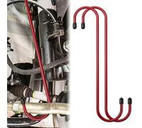 2PCS Brake Caliper Hanger Hooks,Rubber Tip Brake Caliper Hanger,Heavy Duty S-Shaped Hooks with Rubber Tips,Durable Automotive Tools for Brake Pads, Axle, Suspension & Caliper Repairs (Red)