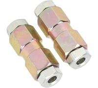2Pcs Brake Pipe Connectors 10mm, Inline Male Female Nut Brake Line Fittings for 3/16in Oil Pipe British European Cars