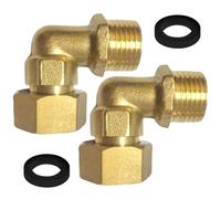 2pcs Brass 1/2inch 90 Degree Rotary Elbow Fitting Brass Pipe Fitting Tool for Kitchen Bathroom Irrigations Installations Resistant Water Installation