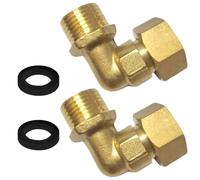 2PCS Brass 1/2inch Water Pipe Elbow 90 Degree Joint with Erosion Resistance Pipe Fitting for Household Plumbing Resistant Brass Water Installation Fitting