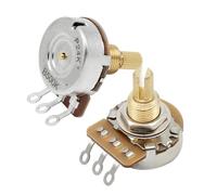 2PCS Brass 3/8" Long Split Shaft 24-Tooth Potentiometers Pots 500K / 250K Option for Guitar Bass(B500K)