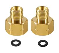 2Pcs Brass Adapter Converter Line Adapter Pipe Connectors 1/4 X 3/8Inch Hose Fittings for Stove Hose Fittings for Stove