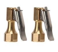 2PCS Brass Air Chuck, Universal Closed Flow Tire Chuck with Clip, Heavy Duty Lock On Tire Chuck for Inflator Gauge Compressor Accessories