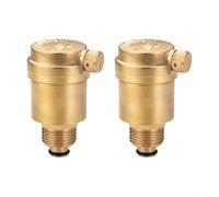 2pcs Brass Automatic Air Bleeder Valve For Heating Systems Dn15 Dn20 Dn25 Self-sealing High Pressure 12 Bar Temperature Resistant Up To 90c Long Lasting Build For Hydronic And Floor Heat(DN15)