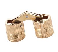 2Pcs Brass Cylindrical Concealed Hinges for Cabinet Doors Hardware Easy Installation Brass Barrels Cylindrical Cabinet Concealed Furniture Door Hardware for Small Closet Cupboard