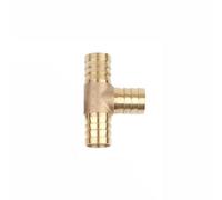 2pcs Brass Equal Tee Connector, for Water Pipe Air Pump Line 3 Way Adapter Tube Repair Joint Garden Irrigation Parts(14mm)