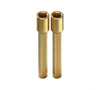 2PCS Brass Extended Valve Core Sleeve for Wall Mounted Faucet Fit with Toothed Outer Ring Standard 7.6mm 20 Teeth Design Multiple Lengths 32mm 42mm 52mm 62mm Gold for Bathroom or S(32mm)