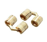 2PCS Brass Furniture Hinges 8-12mm Hidden Cabinet Copper Invisible Door Hinge Concealed Barrel for Gift Box Hardware(12mm)