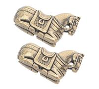 2pcs Brass Horse Sculpture Mini Feng Shui Ornament for Home Office