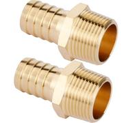 2pcs Brass Hose Barb Fitting, 3/4" Barb x 3/4" NPT Male, Adapter, NPT Male to Barb Pipe Fitting by CX Wonderland