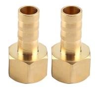 2Pcs Brass Hose Fittings - 3/4 Inch BSP Female Thread Adapters, High Strength, for Hydraulic, Pneumatic, Water & Gas Pipe Connections(19mm)