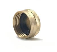 2pcs Brass Hose Plug 3/4 Fine Thread, Golden End Cap for Garden | Fine Thread, Plumbing and Garden Work Use, Copper End Style, Hose Connector Accessory