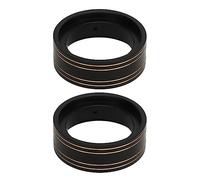 2Pcs Brass Internal Beadlock Clamp Ring, Professional 1.3inch RC Brass Beadlock Wheel Weights, High Stability Anti Rollover for 1/18 RC Car, Compatible with Original Tires #9 (Black)