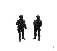 2Pcs Brass Modern Soldier Military Uniform Sculpture,American Special Forces Ornaments Miniatures Statue Desktop Ornaments
