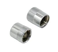 2pcs Brass Shower Nozzle Connector Silver Female 1/2" to 3/4" Male Threaded Reducer Hose Repair Water Tap Fittings(28MM)