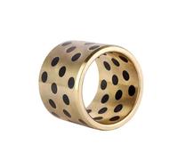 2Pcs, Brass SolID-Lubricated Graphite Copper Bushings, Oil-Free Self-Lubricating Bearings for Industrial Machinery,2Pcs,20x25x35mm