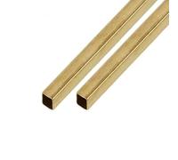 2Pcs Brass Square Tube - 12 * 12mm (0.039" Wall Thickness, 9.8" Length) - Solid Brass Hollow Square Tube for DIY, Craft, Structural Support, and Decorative Projects