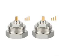 2pcs Brass Thermostatic Valve Adapter M30x1.0 to M30x1.5 for Oventrop Radiator Valves, Chrome Plated Heating Connector for Smart Thermostat