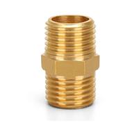 2PCS Brass Tube Fitting Quick Fit Adapter Male Thread 1/8" 1/4" 3/8" 1/2" 3/4" 1" BSP Fitting Coupler Water & Air(KDH4-2)