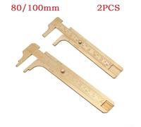 2pcs Brass Vernier Caliper Ruler for Precision Measuring Tool for Jewelers and Delicate Items