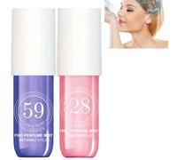 2pcs Brazilian Fruity Body Spray - Crush Perfume 28# and 59# Hair Fragrance Mist - Long Lasting Roll-on for Women