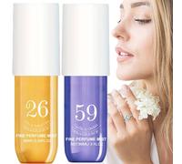 2PCS Brazilian Perfume,Long Lasting Perfume with Enhanced Scents,Roll On Perfum/e Women,Hair Mist Perfum/e,Fruity Body Spray and Hair P/erfume Mist for Women,P/erfume for W/omen with Natural Scent