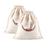 2Pcs Bread Bags for Homemade Bread Linen Bread Bag to Keep Bread Fresh Reusable Eco Friendly for Artisan Loaves Sourdough Home Bakers