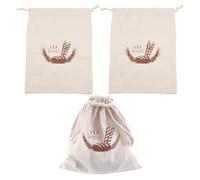 2Pcs Bread Bags for Homemade Breads, Reusable Linen Bread Bag to Keep Bread Fresh, Breads Bags with Drawstring for Baguette Croissant Toast Storage, 40cmx30cm