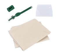 2PCS Bread Fermented Cloth 45 * 75cm, Large Bakers Cloth, Professional Proofing Cloth, Linen Cheese Cloths Reusable with Dough Scraper, Bread Lame for Baguette Loaf Dough