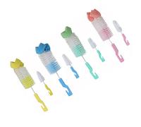 2Pcs Breast Milk Bottle Degree Sponge Cleaner + Pacifier Brush Cleaning Brush with Sponge and Scrubber Bottle Brush