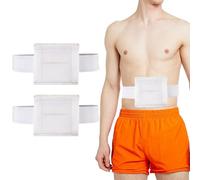 2PCS Breathable Feeding Tube Belt, Concealment and Comfortable Gastrostomy G Tube Accessories, Peritoneal Dialysis Belt with Mesh Sponge Pad Black Pd Belts Dialysis for Men Women Adults (White M)