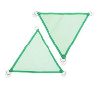 2pcs Breathable Mesh Reptile Hammock with Suction Cups, Green Canvas | Glass Wall Mounting, Elevated Resting Spot, Lightweight Design, for Geckos in PET Tank