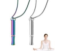 2Pcs Breathing Necklaces, Anxiety Necklace, Breath Lace Air Quit for Breathing Exercises Meditation