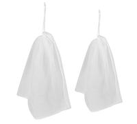 2Pcs Brew Bags Reusable Drawstring Straining Brew Mesh Bag for Home Brewing Fruit Cider