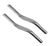2Pcs Brick Jointer, 1/2 inch and 5/8 inch Widths Pointing Tool, Double End Brick Pointing Tools, Mortar Finishing Tool Brick Jointer Tool for Builders and Bricklayers (Silver)