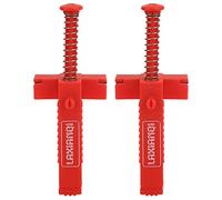 2Pcs Brick Liner Clips, Accurate Line Slot, Leveling Measuring Tool, with Spring Loaded Clip, Secure Clamp, Tight Grip, Bricklayer Profile Gauge Fixer, for Building (Red
