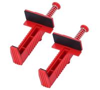 2PCs Brick Liner Runner Leveling Measuring Wire Drawer Tool, Fixer Brick Line Clips Puller Wire Clamp Puller Wire Clamp for Building Construction Fixture (Red)