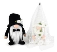 2PCS Bride & Groom Gnome Couple Dolls, Valentine's Day Engagement Dolls, Faceless Doll Gift Wedding Decorations Tiered Tray Ornaments