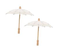 2pcs Bride Lace Umbrellas Wedding Bridal Parasol for Photos