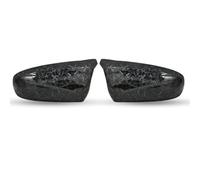2pcs Bright Black Carbon Fiber Pattern Side Wing Rearview Mirror Cover Caps With Automotive Motorcycle Parts For X5 E70 X6 E71 2008-2011(Forged Carbon Look)