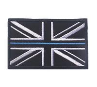 2PCS British Union Jack Embroidered Patch,UK Flag Military Patch with Hook and Loop Fastener,Tactical British Union Patches,Emblem Applique for Backpacks,Hats,Jackets,Uniforms,Tactical Gear (Style 3)