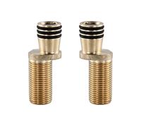 2PCS Bronze Mixture Wall Mounted Shower Parentheses Impermeable Closed Hoop Space Efficient Bathroom Shelf Installation Set Double Shower Arm Holder Bronze Alloy