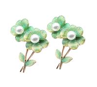 2pcs Brooch Pearl Pin Fashion Corsage Simple Breastpin for Conference Festival