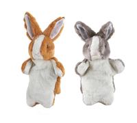 2Pcs Brown Bunny Rabbit Hand Puppets - Interactive Plush Toys for Kids, Ideal for Storytelling and Imaginative Play, 11.8 X 5.9 X 3.1 Inches
