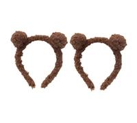 2pcs Brown Ears Headband Plush Bear Ears Hairband for Boys and Girls Girl Child Party Festival