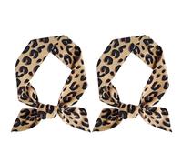 2Pcs Brown Leopard Neck Tie Chic Skinny Scarf Hairband Stylish Purse Scarf Leopard Accessory Women's Fashion Scarves,Scarves and Wraps,Leopards Print Neck Tie Scarfs,Hair Band, Women's Fashion Wrap