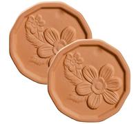 2Pcs Brown Sugar Keeper Container 2.2x2.2x0.2" Clay Dry & Wet Sheet Absorbent Brown Sugar Keeper for Food Storage Containers Reusable & Food Safe Container