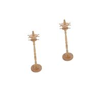 2pcs brush hanger calligraphy brush stand chinese pen hanger brush holder chinese brush pen rack pen rack calligraphy wooden writing brush The Four Treasures of the Study to rotate(As Shownx2pcs,43x11