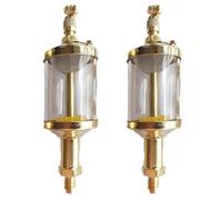 2PCS BSP Drip Feed Oiler, G1/8 Thread, 200ml, Mill Sight Gravity Drip Feed Oiler Lubricator, Fuel Gasoline Oil Filter for Motocross Accessories Filtrations